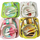 Bamboo Fiber Kids Tableware Kids Dish Set Dinner Dinnerware