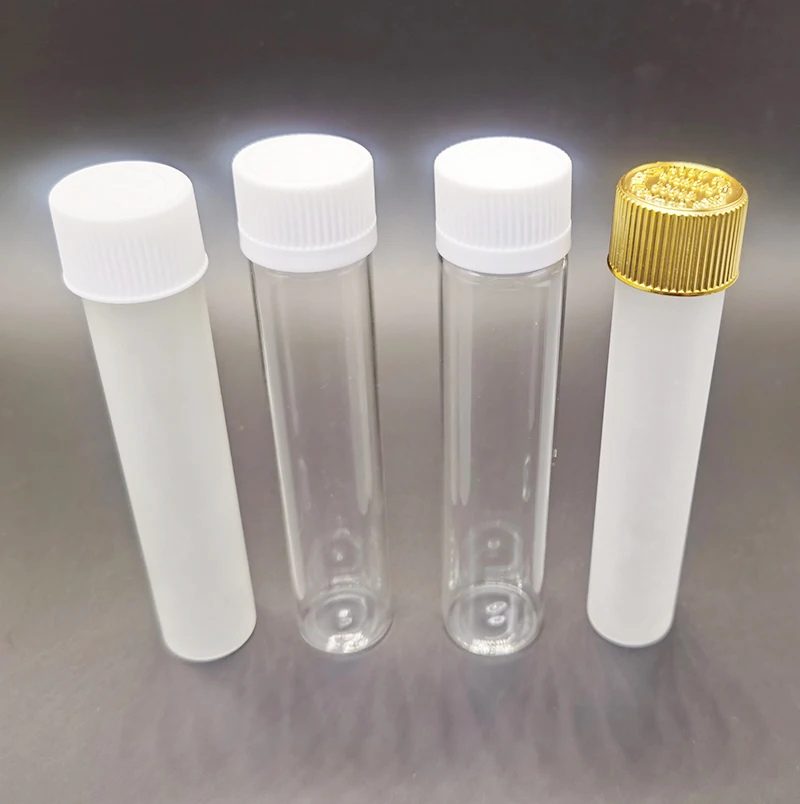 Wholesale Oem Logo Empty Clear Tube Plastic Childproof Cap Glass Tubes