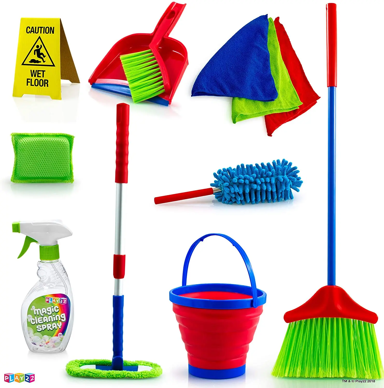 childs broom and mop