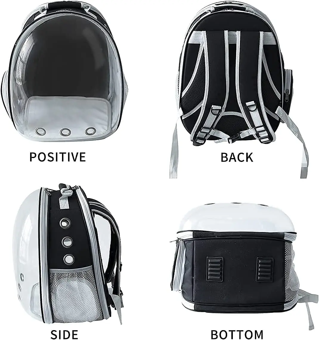 Best Quality Expandable Cat Carrier Backpack With Vent Fan Space Capsule Portable Transparent