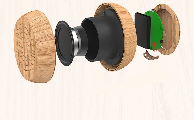 Retro style imitate wood grain portable mini wireless bluetooth speaker with led light - ANKUX.COM