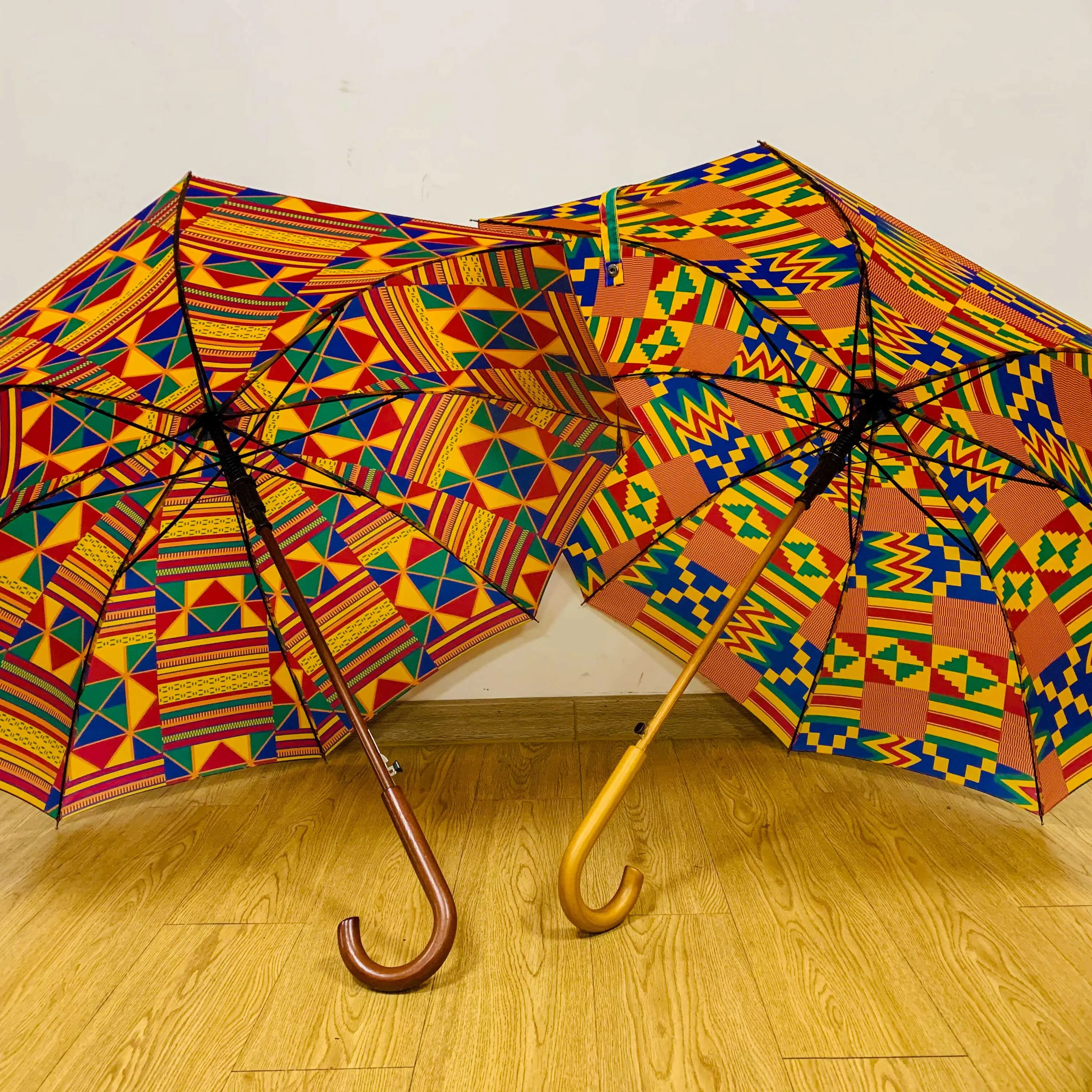 Source New Design African Umbrella Windproof UV Ankara Print