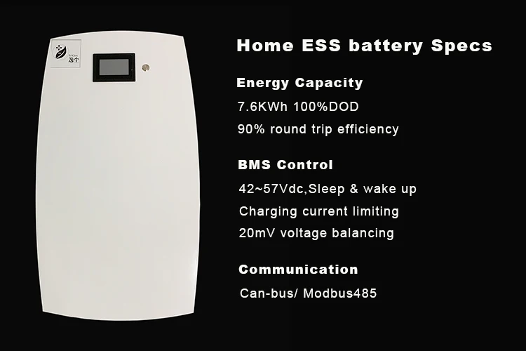 Smart Solar Home Battery Energy Systems 7.5kwh 48v 150ah Lithium Ion