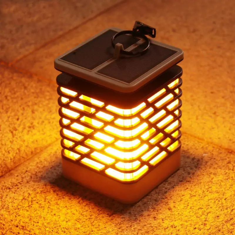 outdoor garden flame solar power light lights battery operated flame light