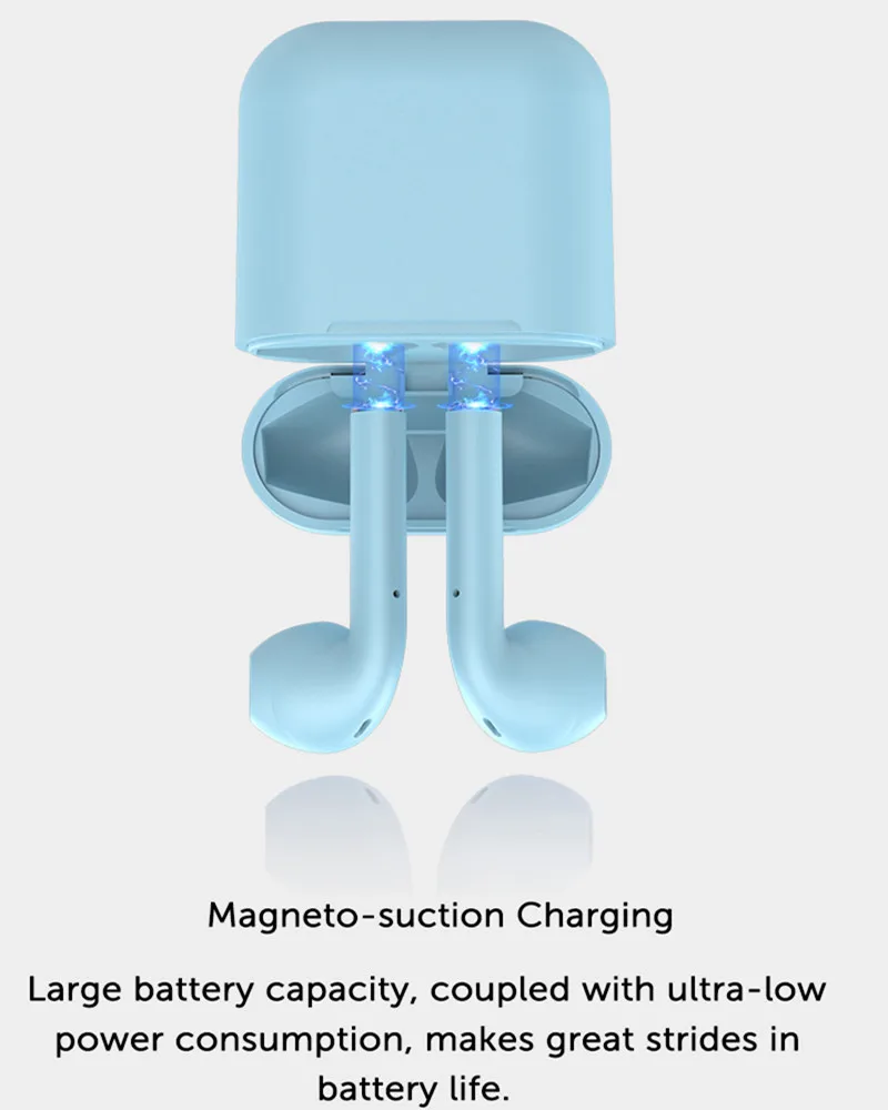 Lonvel Wholesale Colorful TWS i12 inpods 12 Wireless Earphones Frosted Feel Touch Control Tws Earbuds Macaron Bluetooth Earphone - ANKUX.COM