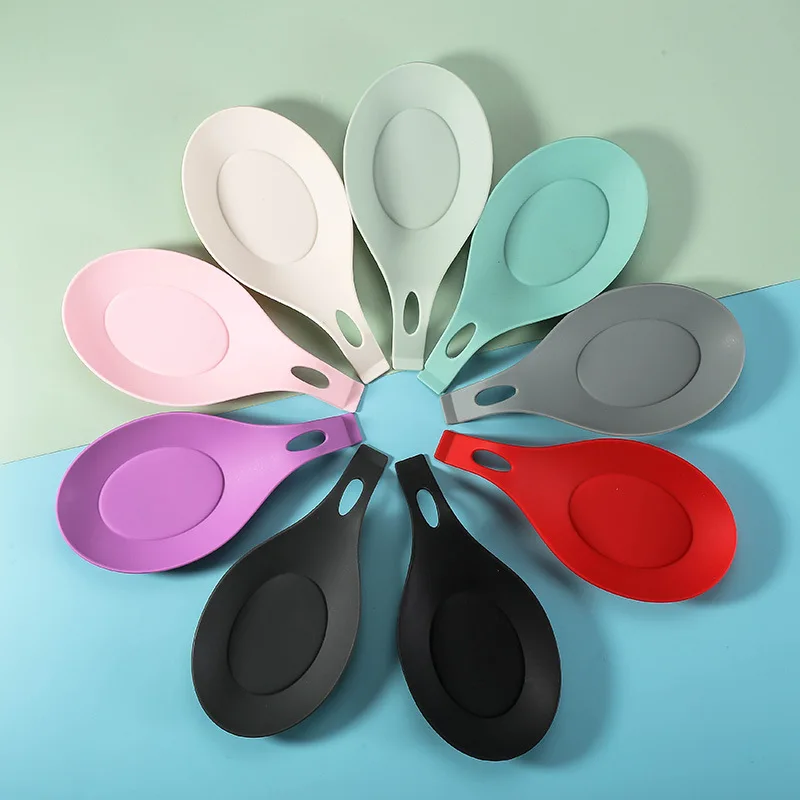 Bpa Free Silicone Spoon Rest Spoon Holder Heat Resistant Kitchen