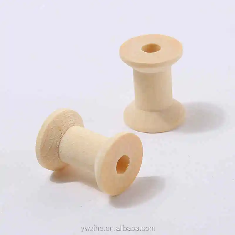 10pcs Wooden Empty Sewing Bobbins Spools Sewing Thread Ribbon