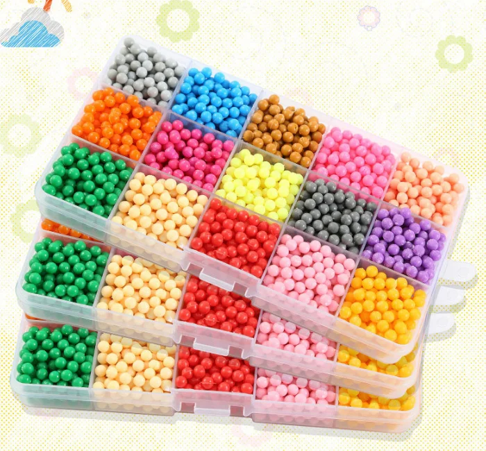 3000/6000 SUPER REFILL DIY Water Fuse Beads 24 SEPARATE Colour