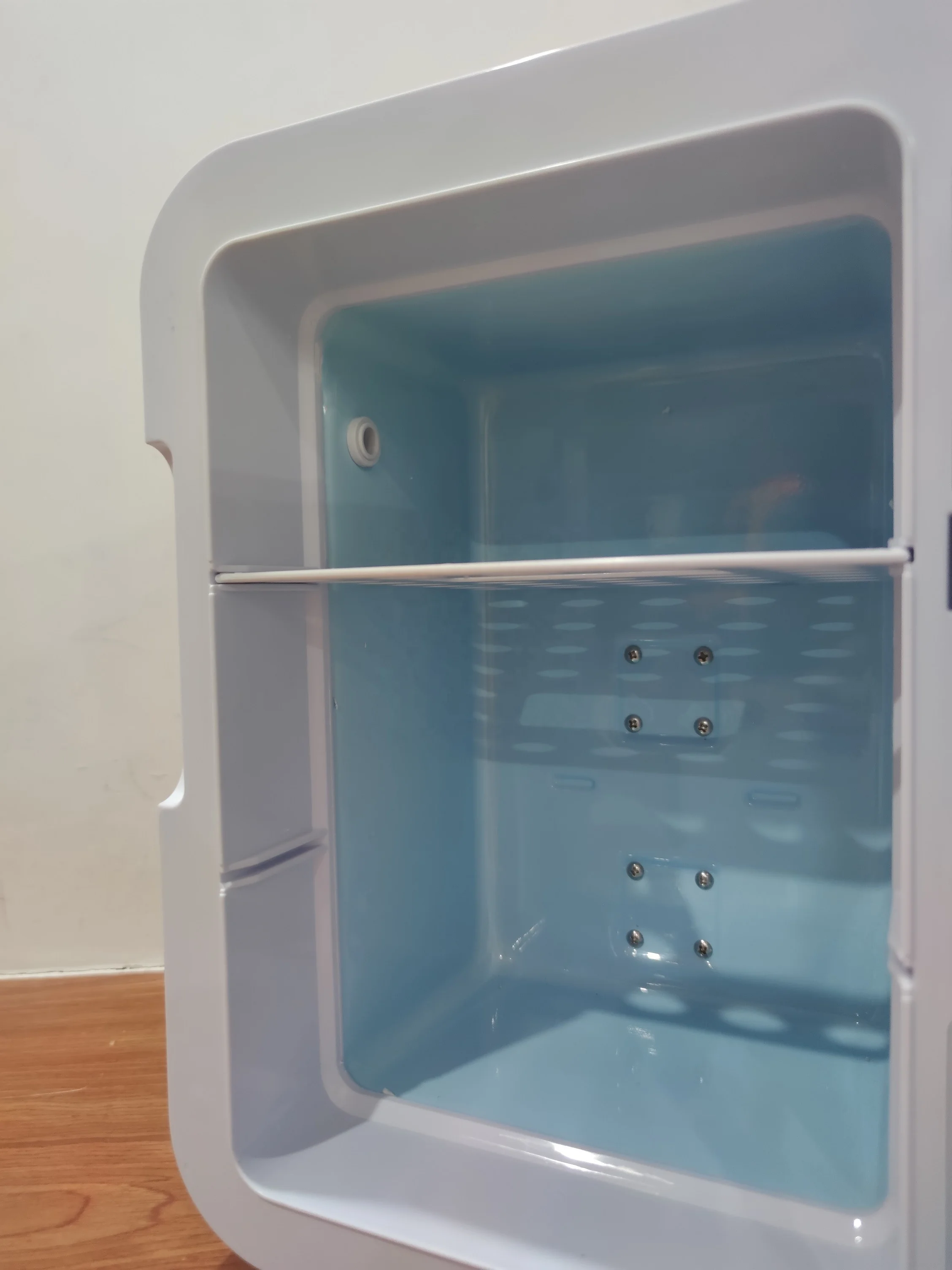 Vintage Cooler Box Breast Milk Mini Fridge With Tube Next To Coffee