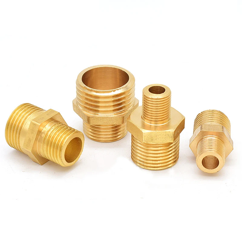 1/8 BSP to 1/8 BSP Male Thread Brass Pipe Hex Nipple Fitting Quick Adapter 