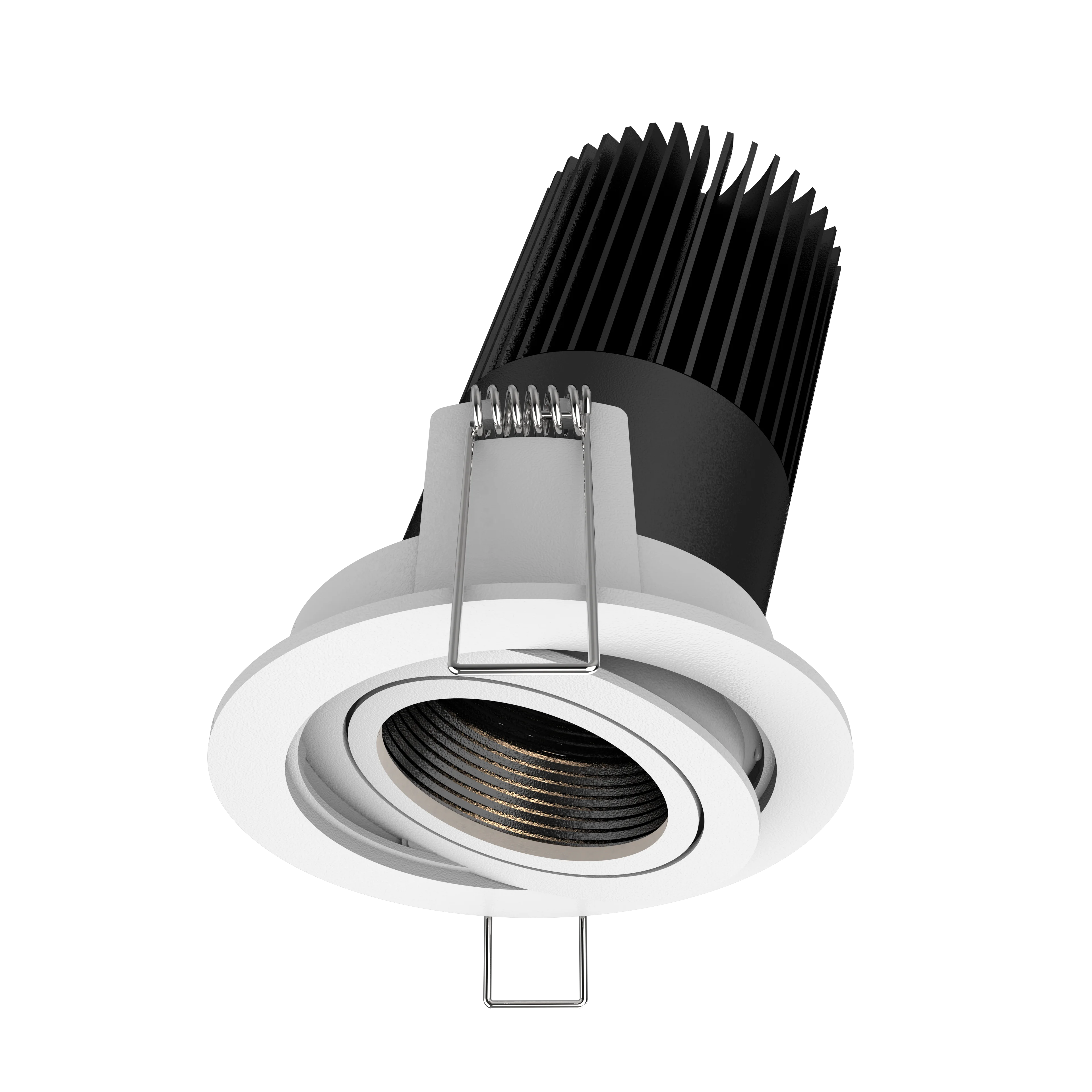 Narrow beam angle LED recessed down light 7w 12w 15w dimmable cob ceiling lamp spotlights