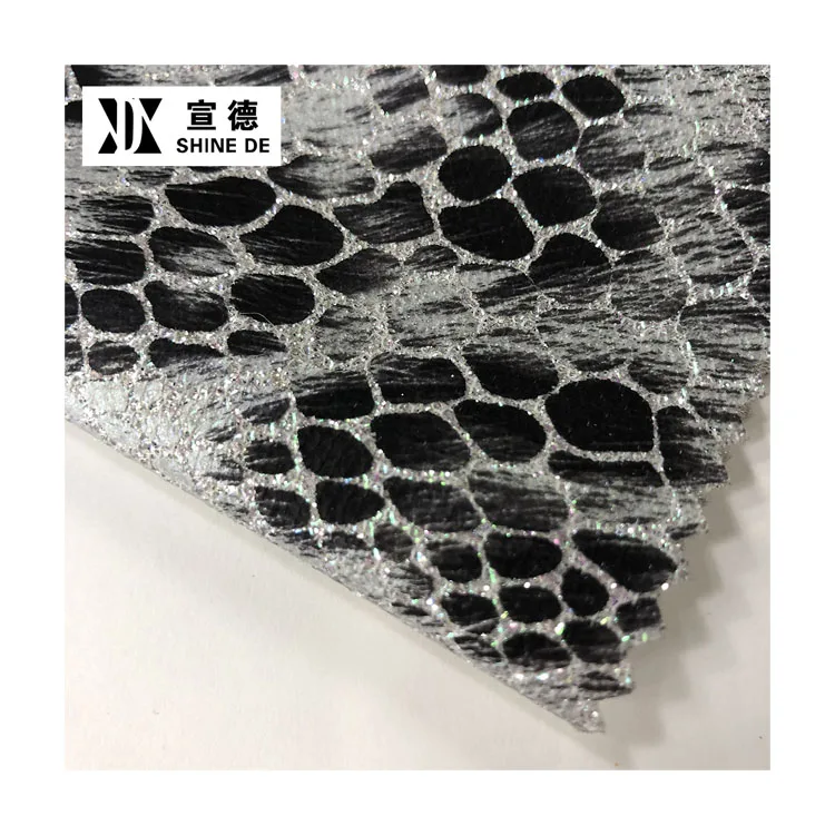 
SHINEDE 2020 Textile hot sale metallic polyester sequin fabric 