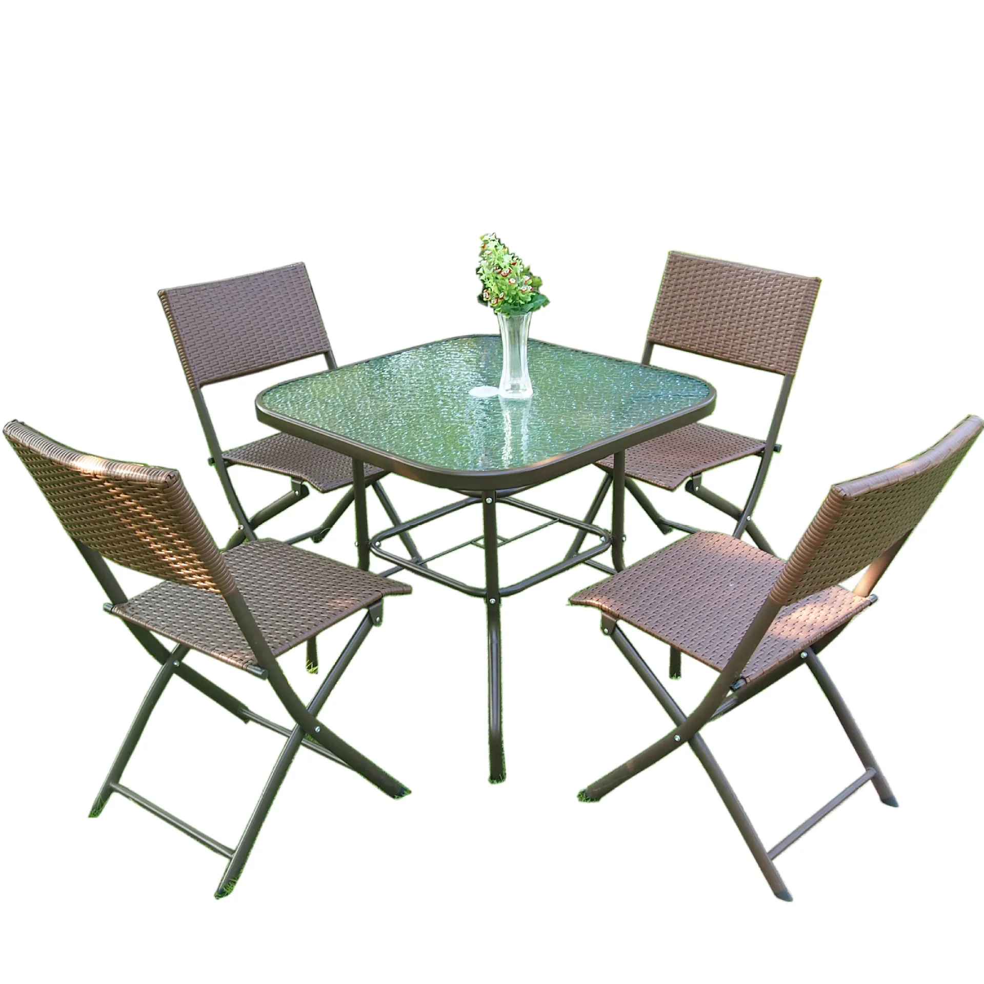 Outdoor Patio Open Air Coffee Table And Chair Fashion Furniture Rattan