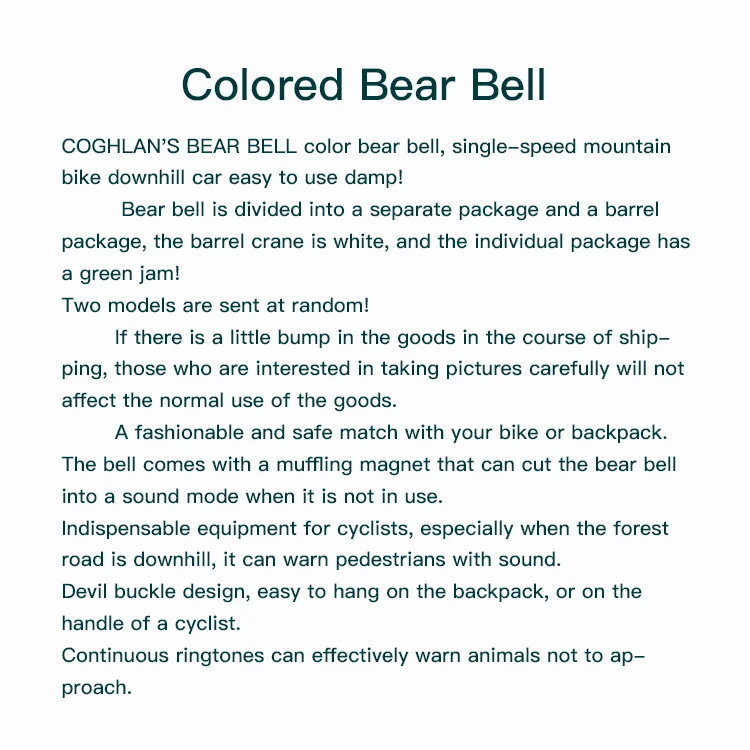 mountain bike bear bell