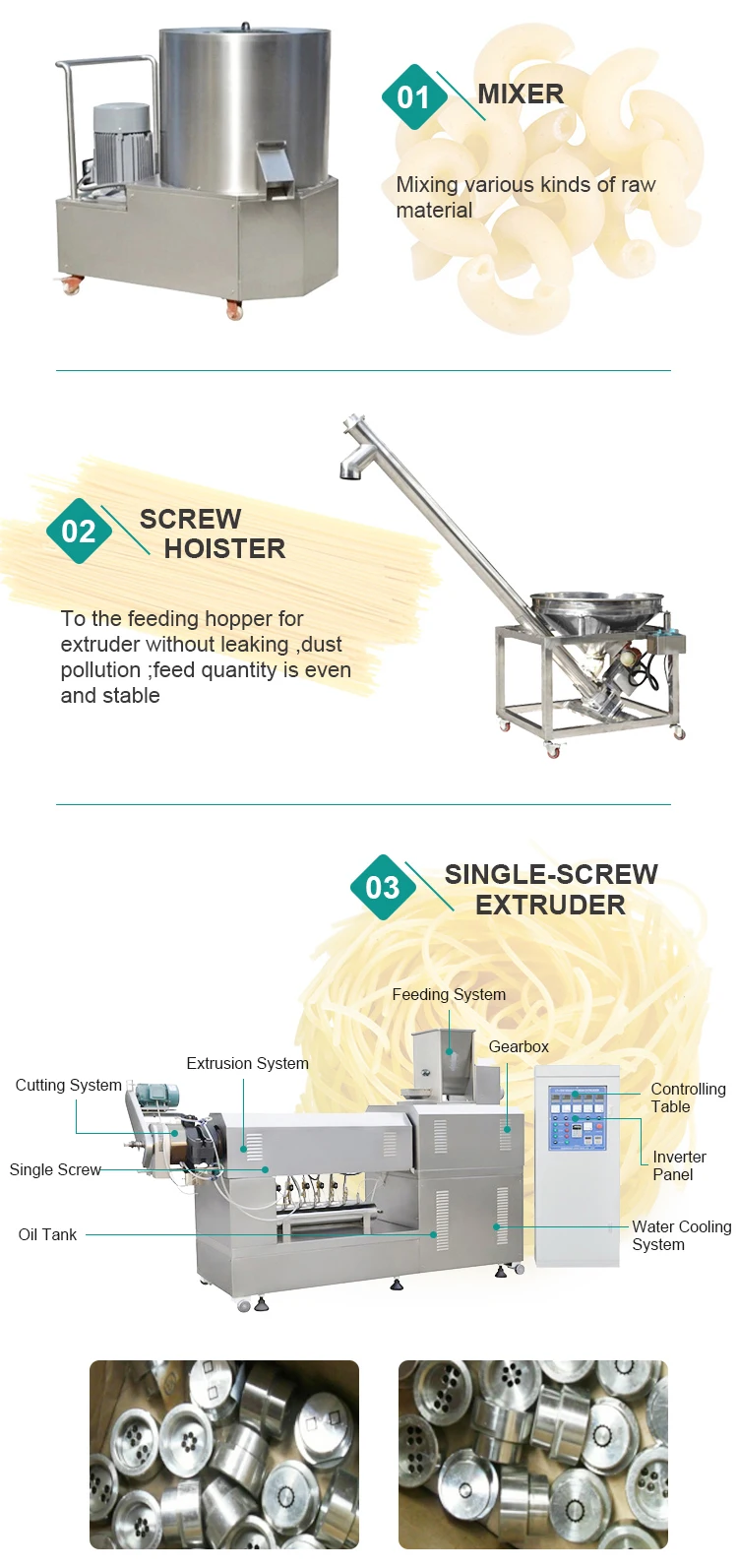 Automatic Pasta Macaroni Making Machine