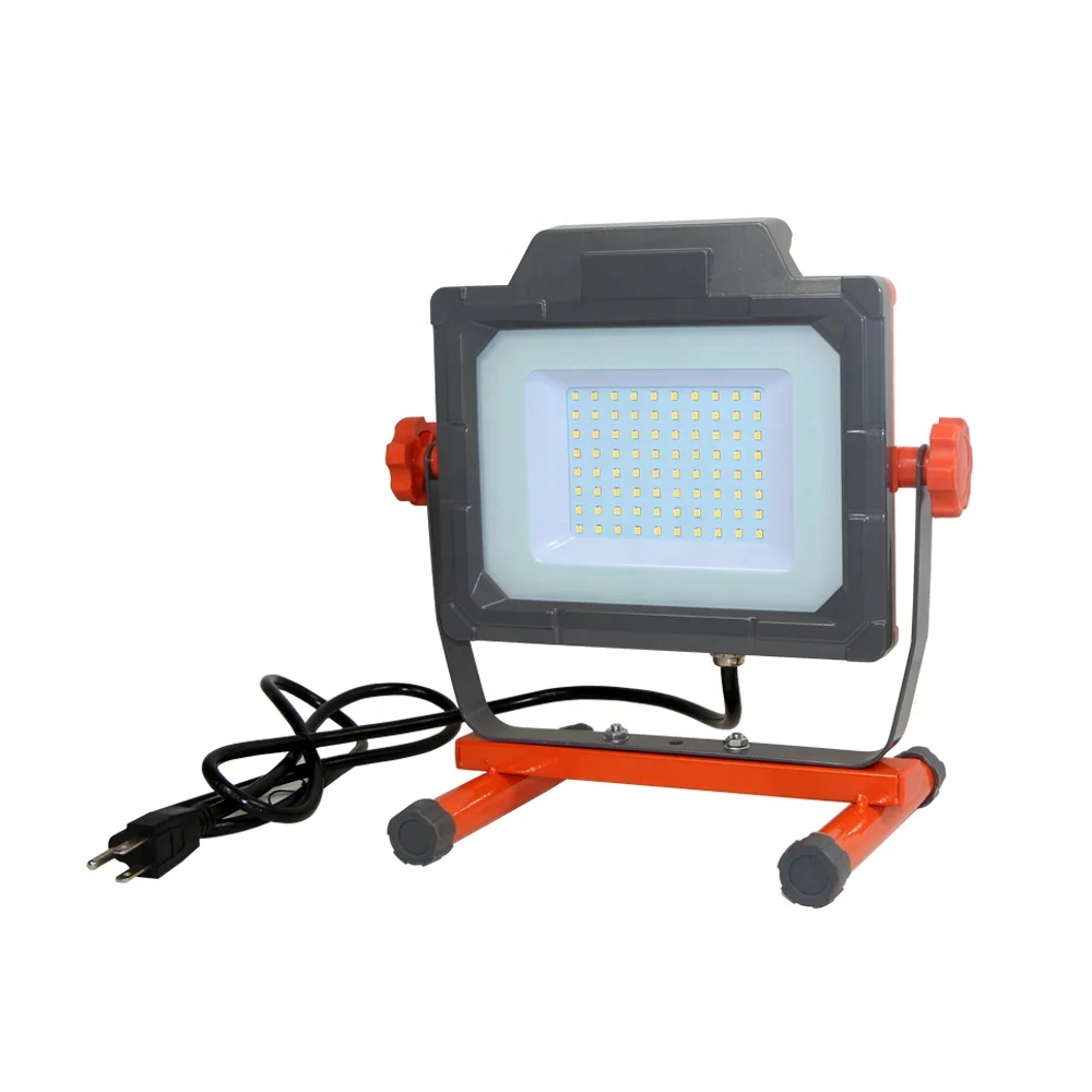 Super bright Waterproof IP65 5000 lumen 50W portable led work light  stand flood light for outdoor & Indoor