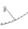 Metal chrome bra display rack with 2 sides garage slatwall mdf hooks