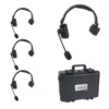 Wireless Foldable Headset 4 pack CAME-TV WAERO Duplex Digital with Hardcase