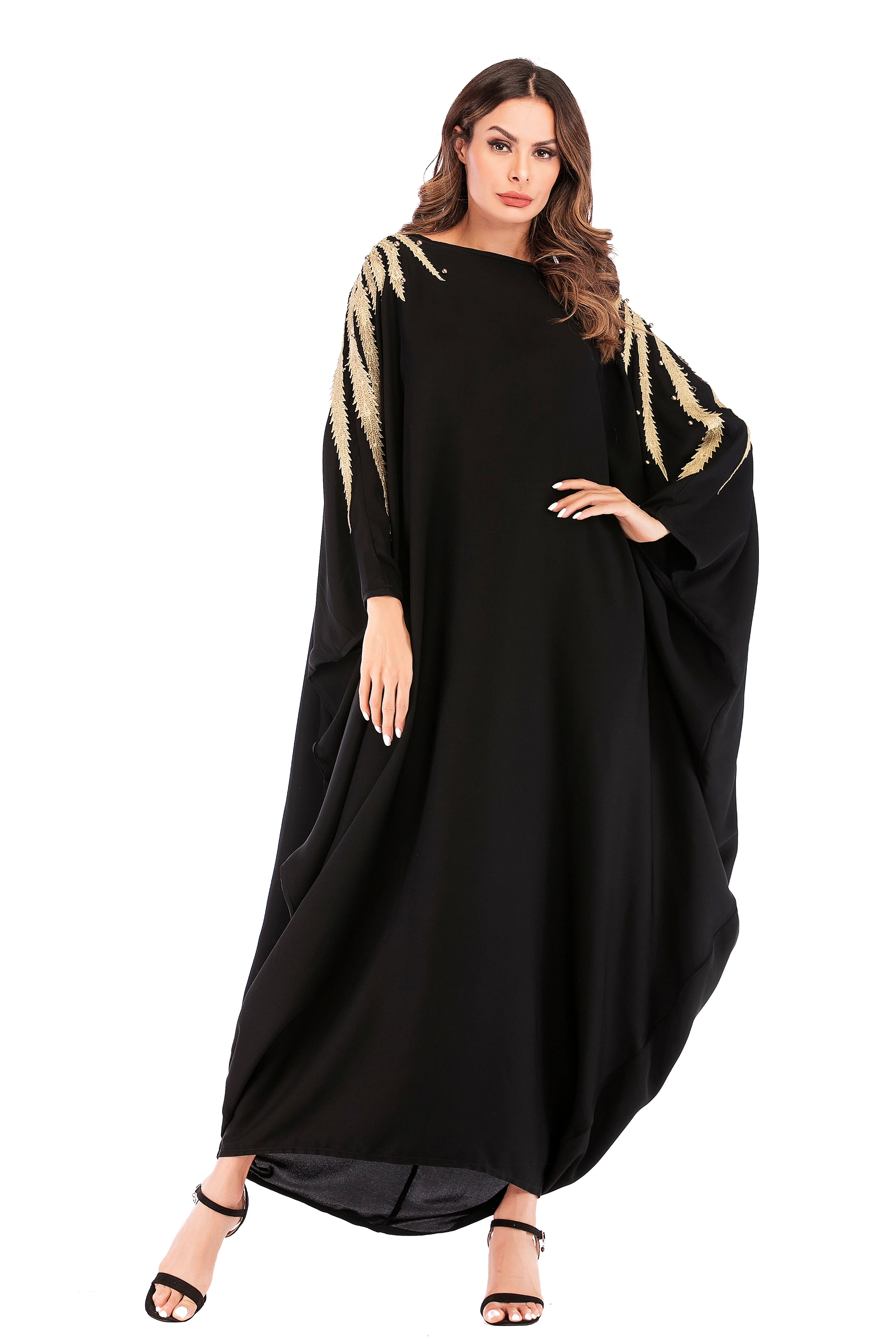 6069# High Quality Nida Close Abaya Dubai Kaftan Arab Islam Pearls ...