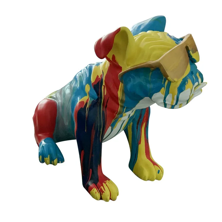 life size bulldog statue