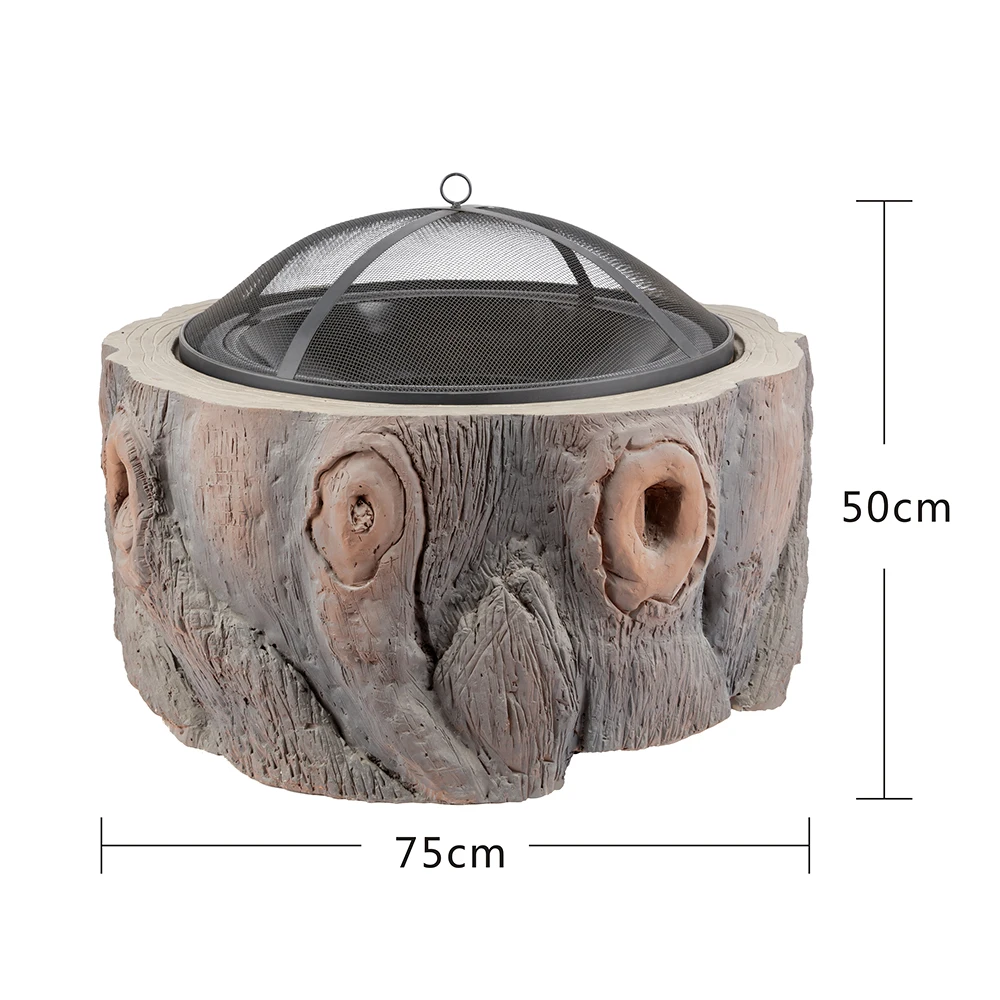 .Yuelong Magnesium Oxide  Magnesia Charcoal Fireplace Circular Ceramic Fire Pit