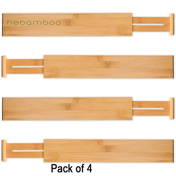 Home Storage Organizer Natural Bamboo Expandable Drawer Dividers Buy