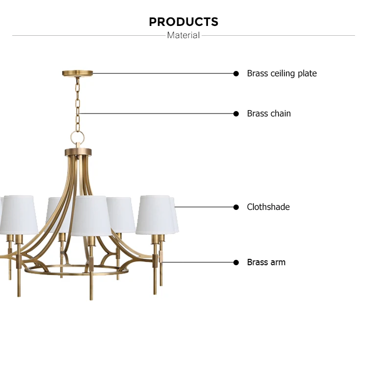 brass living room chandelier