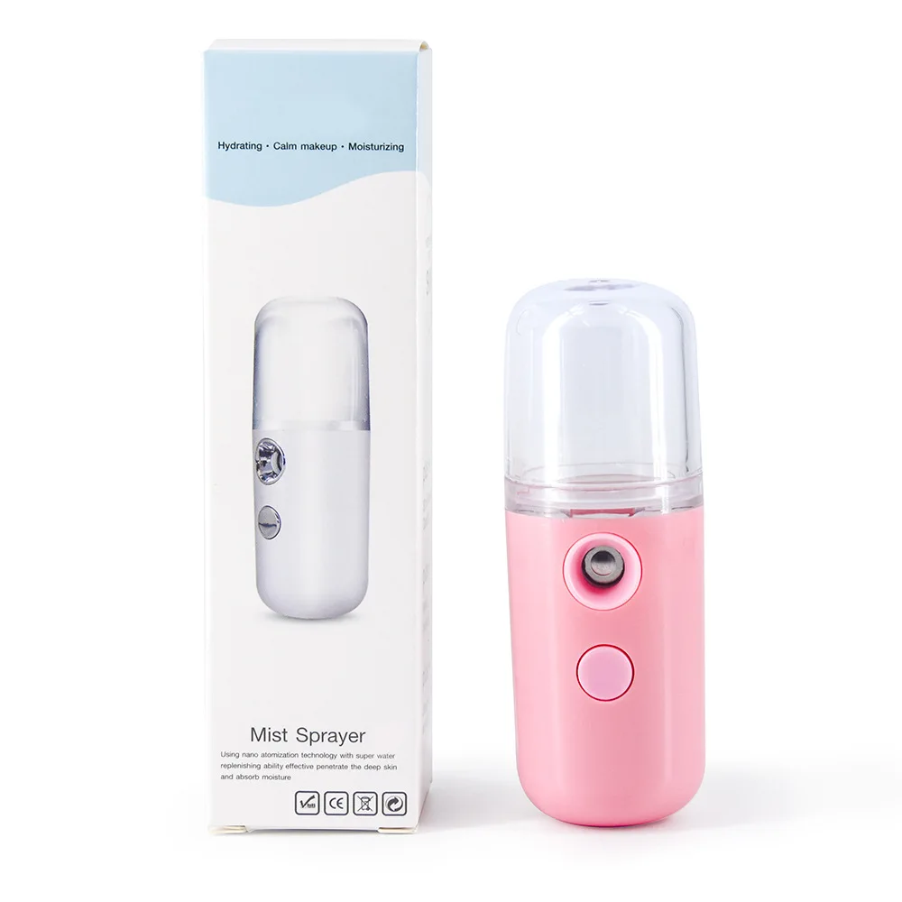 
Mist Sprayer Facial Skin Care Nano Mist Sprayer Bottle Electrostatic Auto Stops Portable Handheld Rechargeable Sprayer 