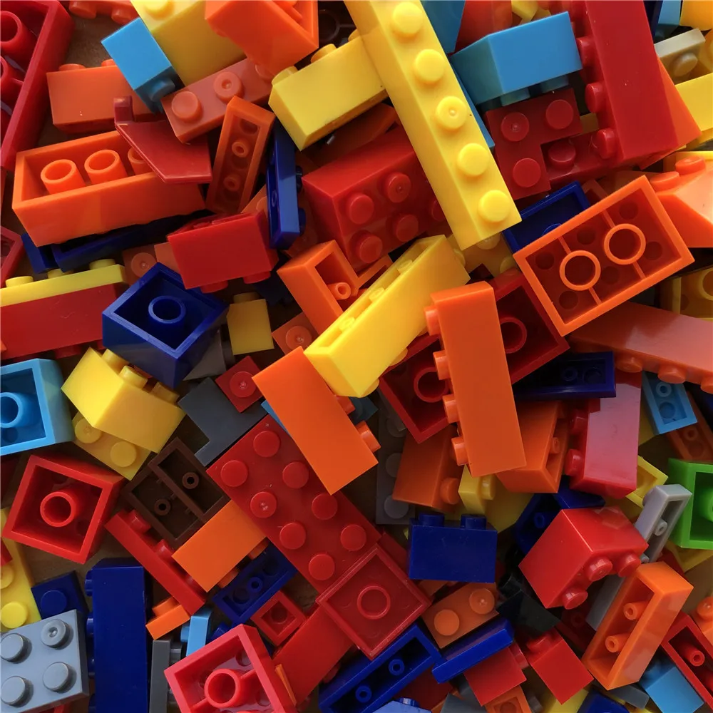 en71 ce教育1000pcs abs塑料组装套装拼图板技术数字城堡积木儿童玩具