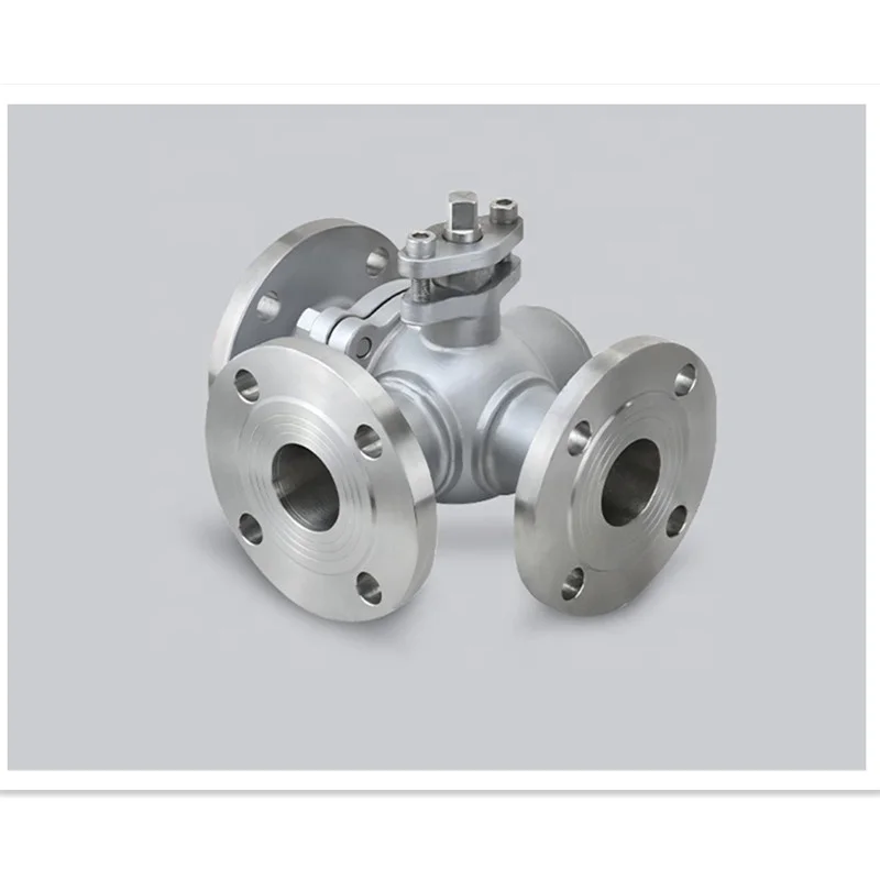 Factory Supply Manual 304 Stainless Steel Flanged Three-Way Ball Valve ...