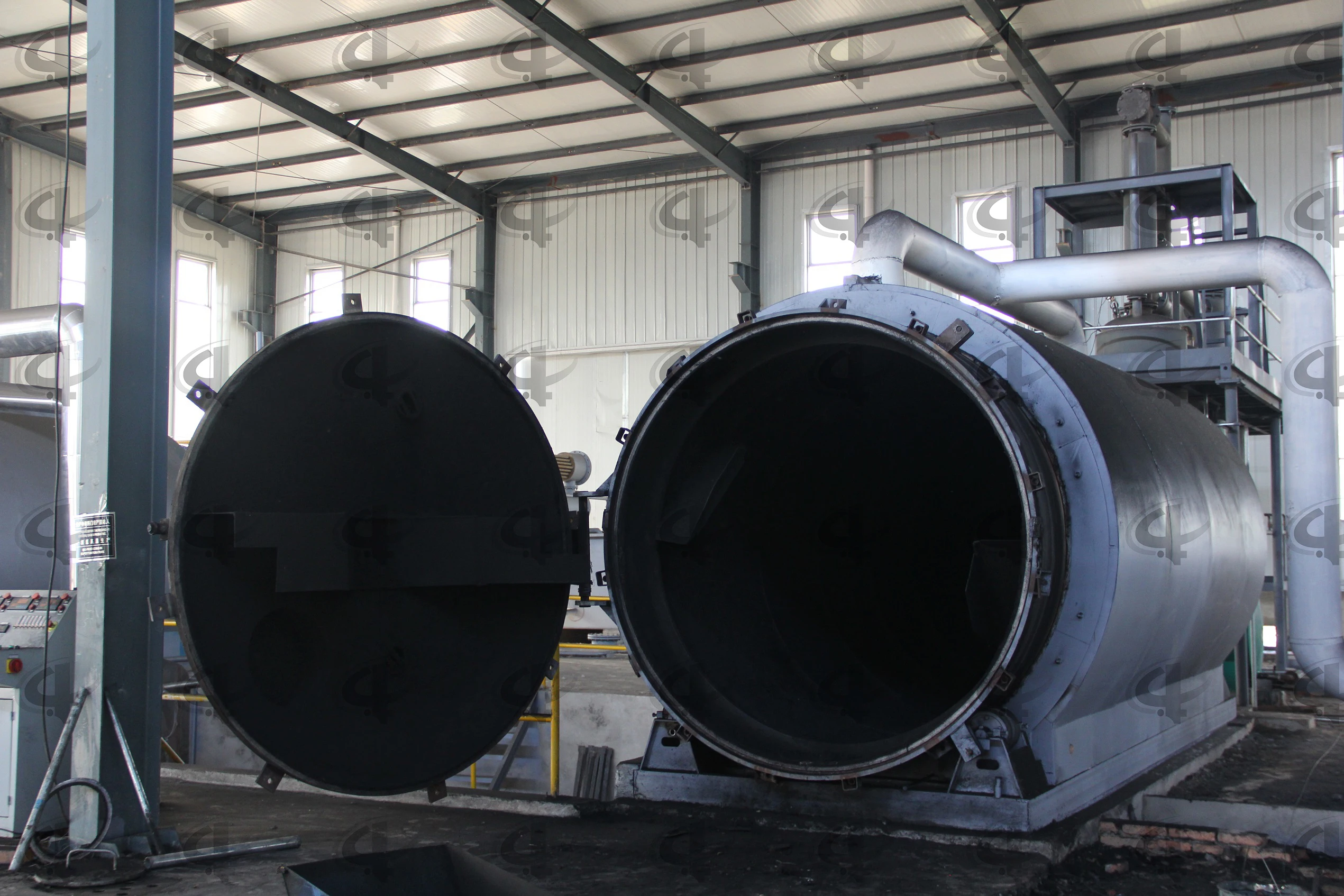 waste tire plastic rubber processing plant