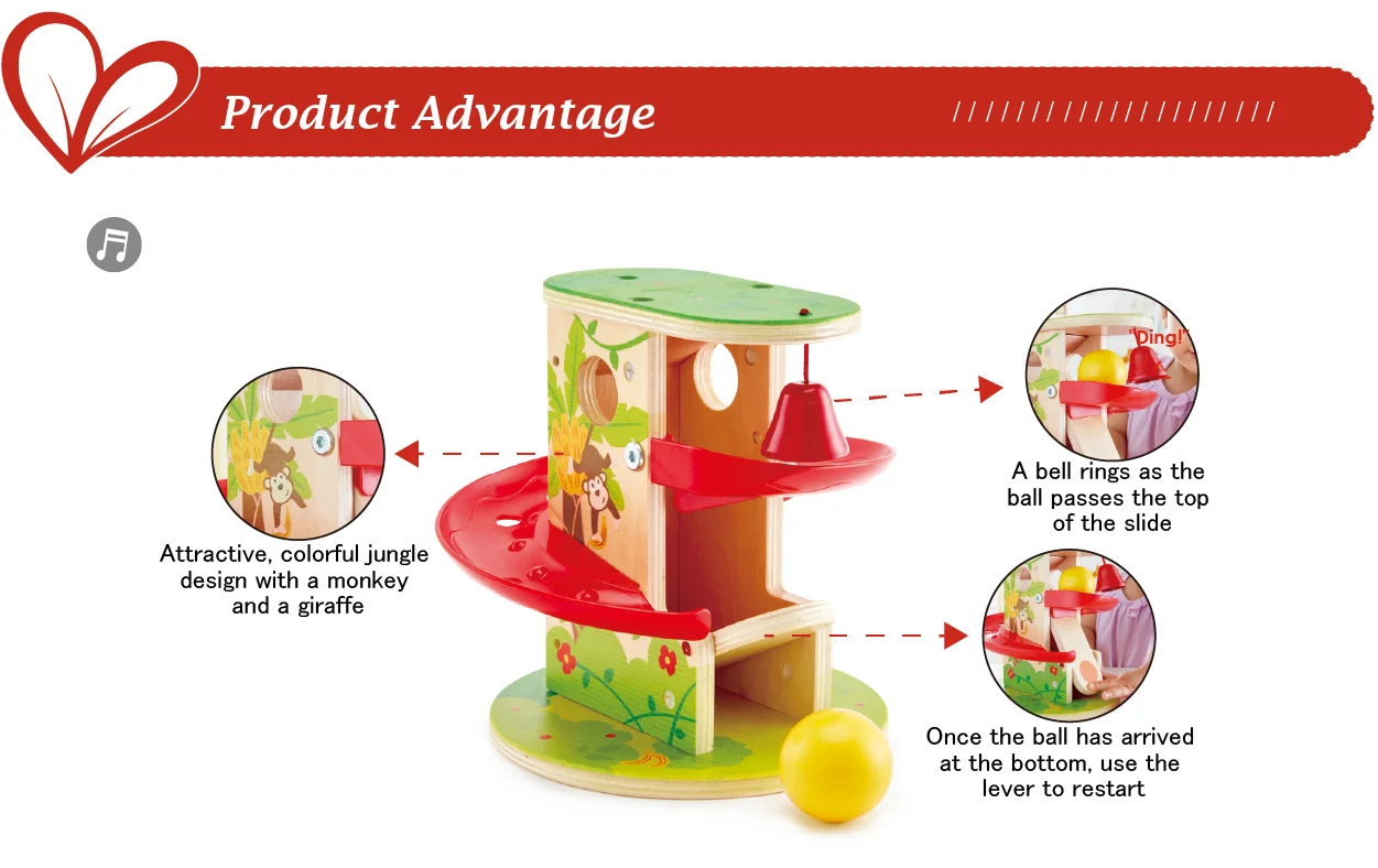 Nature wooden musical instrument education toy for kids