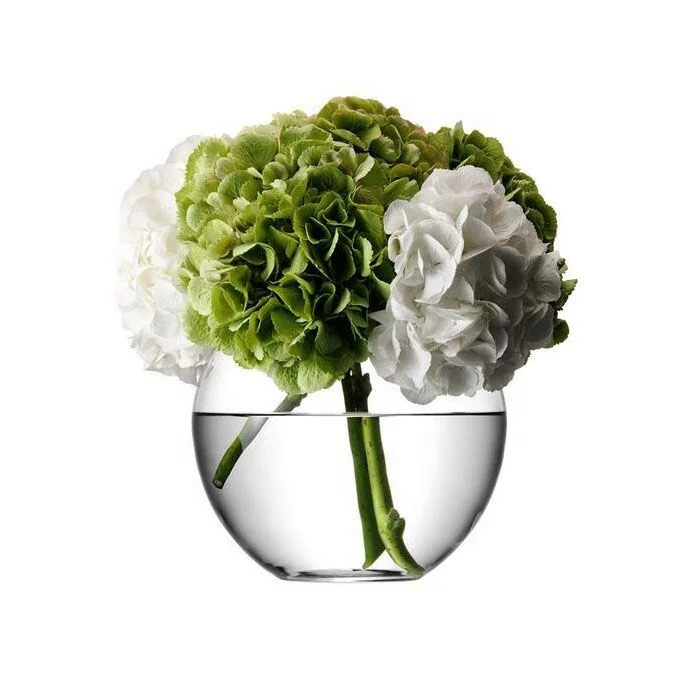 Fancy flat round wholesale clear glass vase fish bowl for home  .jpg