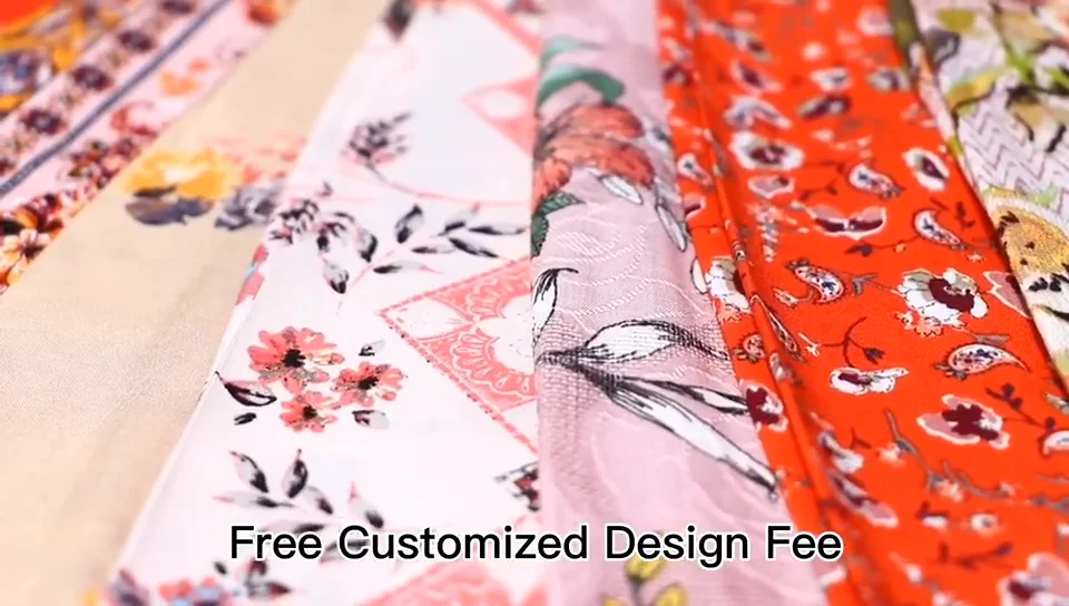 New Design Beautiful Rayon Spun Voile Fabric Printed For Casual Dresses ...