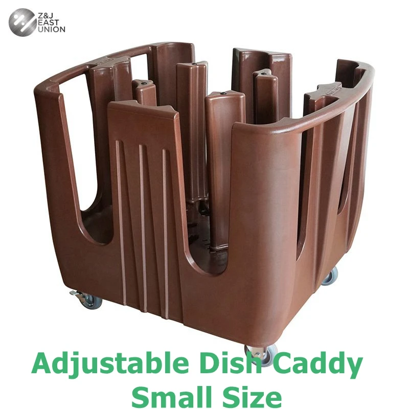 Commercial Restaurant Pe Middle Size Plate Cart Dish Caddy With Vinyl