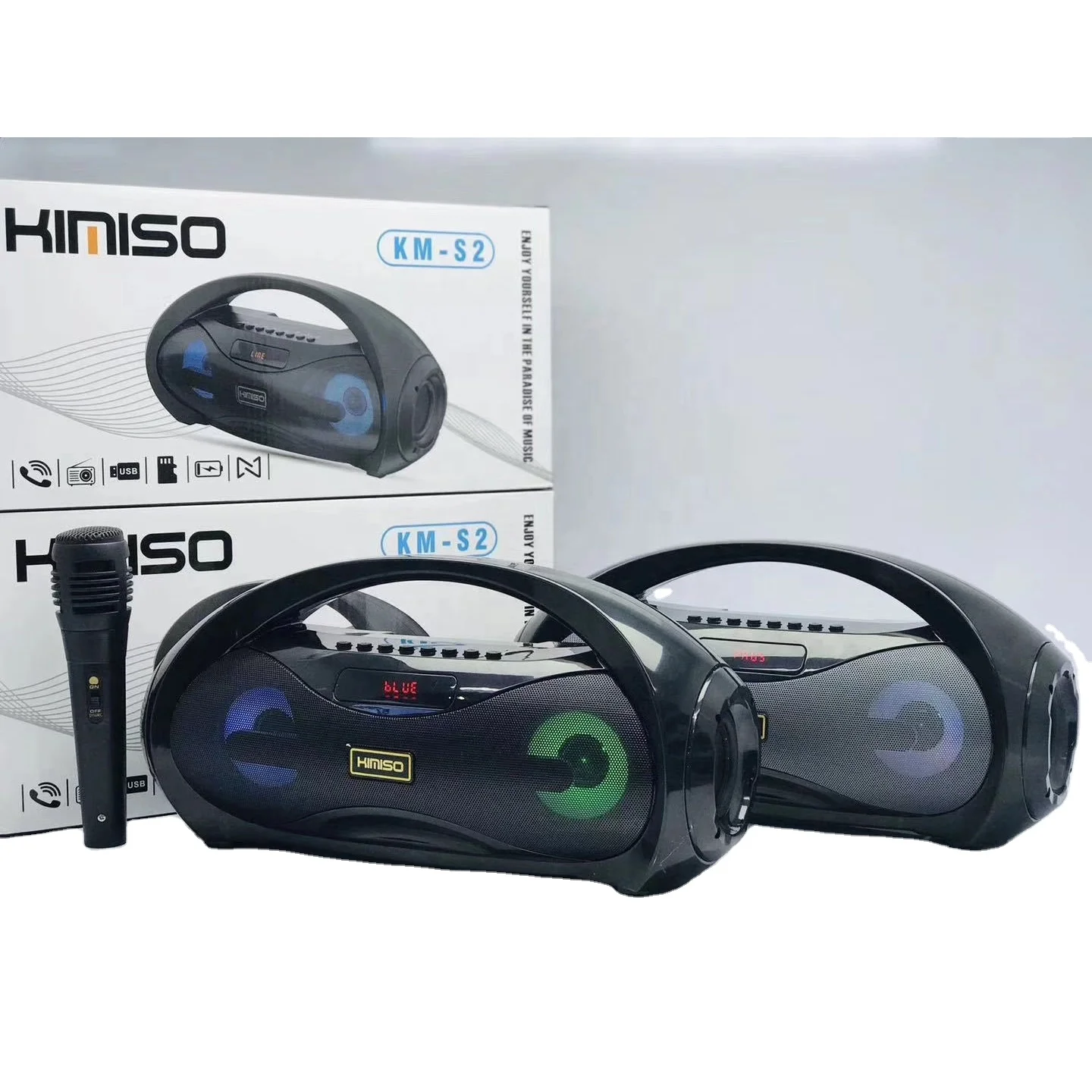 Outdoor Portable colorful Led speakers wholesale waterproof Wireless stereo bluetooth Speaker Outdoor With LED Light - ANKUX.COM