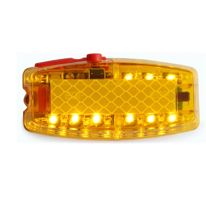 backside clip fixing Amber flashing together police strobe led safety lamp shoulder warning light for police