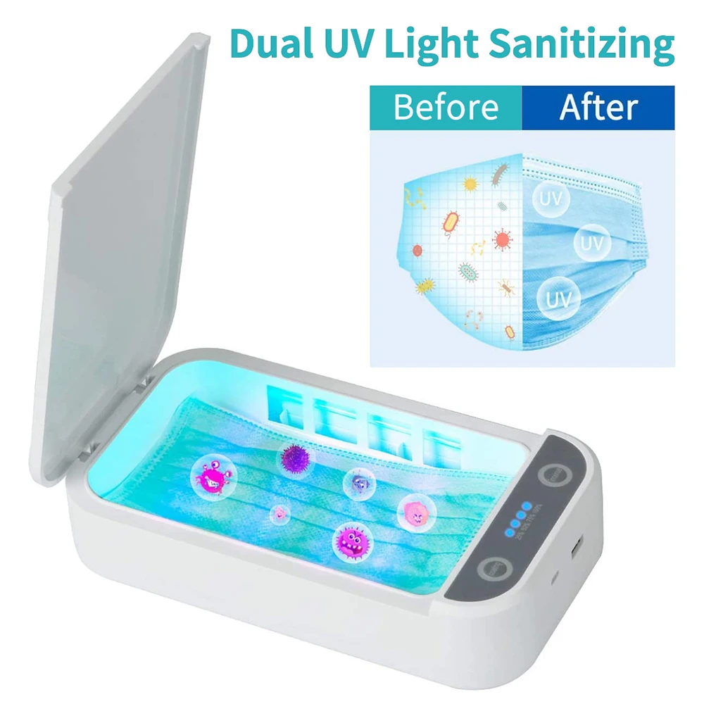 USB rechargeable Portable UV Sterilizer Box Mobile Phone Sanitizer Case UV disinfection box For Smart Cell Phone mask supplier