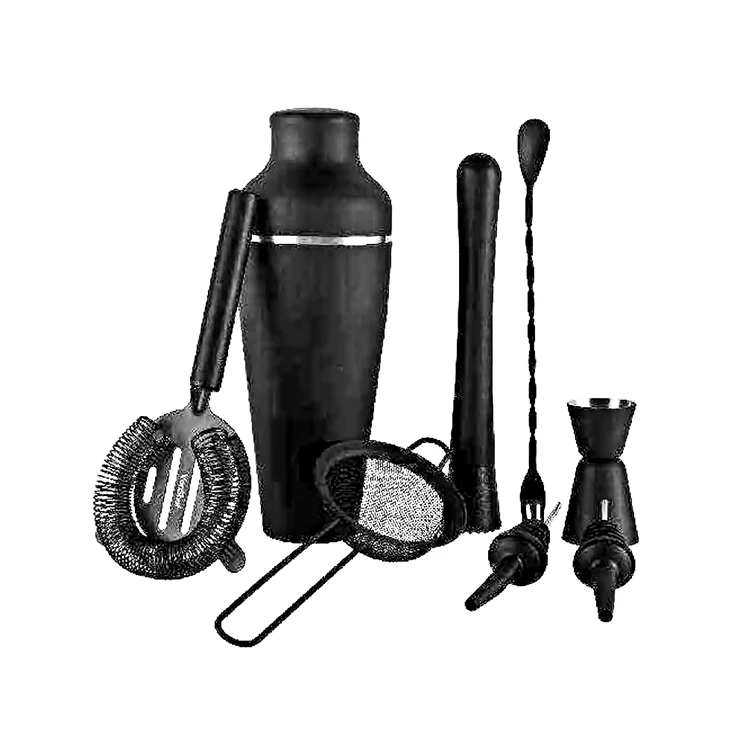 Hiqh Quality Bar Tableware Factory Outlet Bartender 800ml Coated Stainless Steel Shaker Set Boston Bar Bartender Tool Set