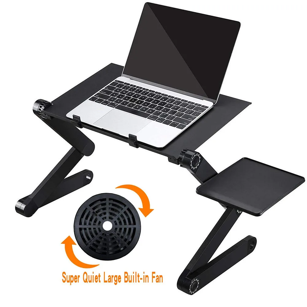 Laptop Table Stand With Adjustable Folding Ergonomic Design Stand Notebook Desk For Ultrabook, Netbook Or Tablet With Mouse Pad 60