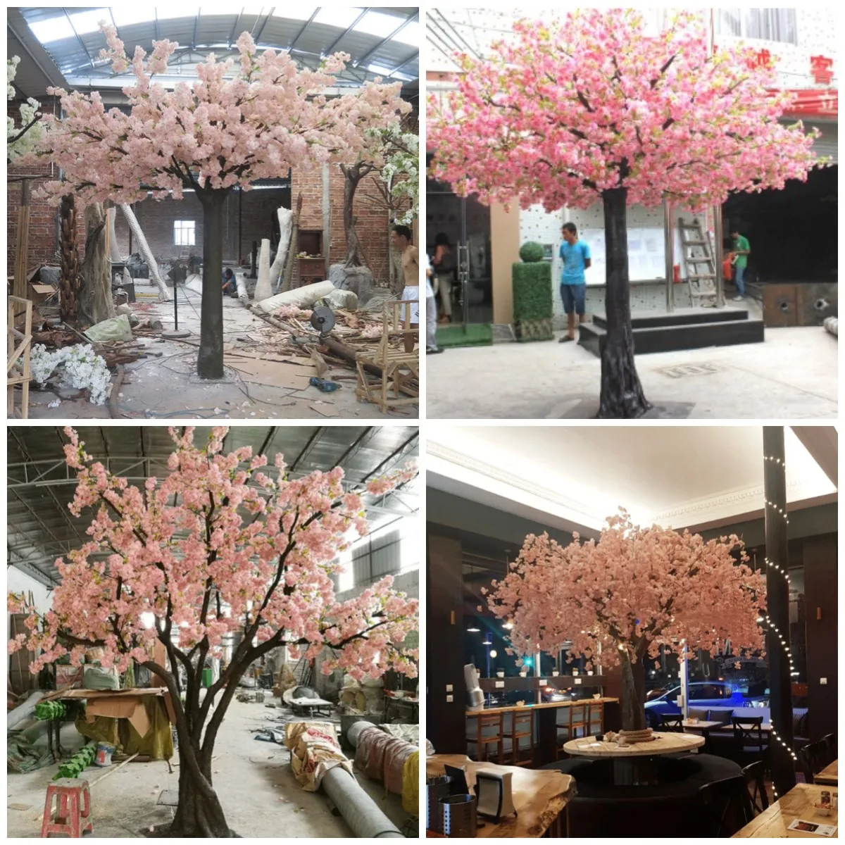 Large Outdoor Artificial Cherry Blossom Tree Pink White Indoor Trees