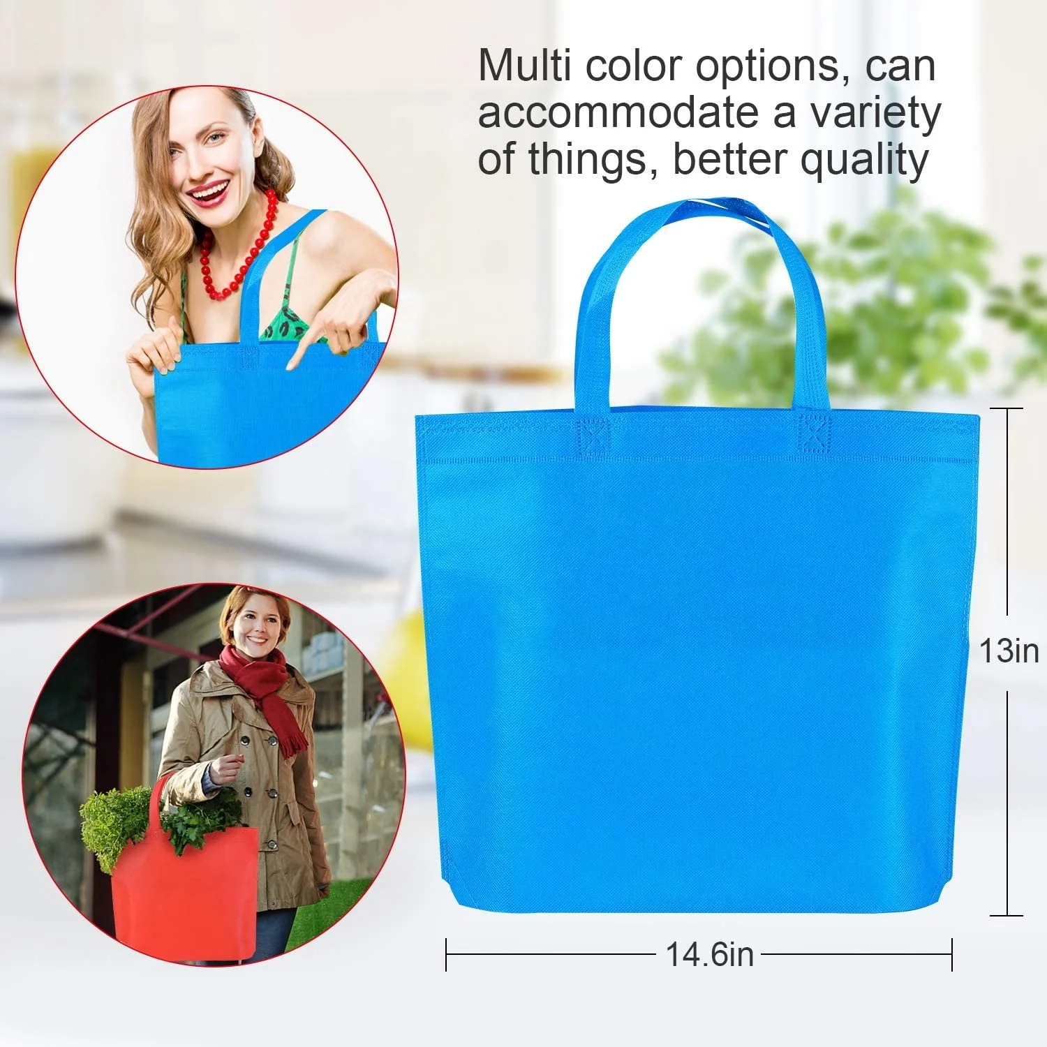 Hot Sale Personalized Logo Size Printed Eco Friendly Recyclable Reusable Plain Large Grocery Portable Non Woven Bag factory