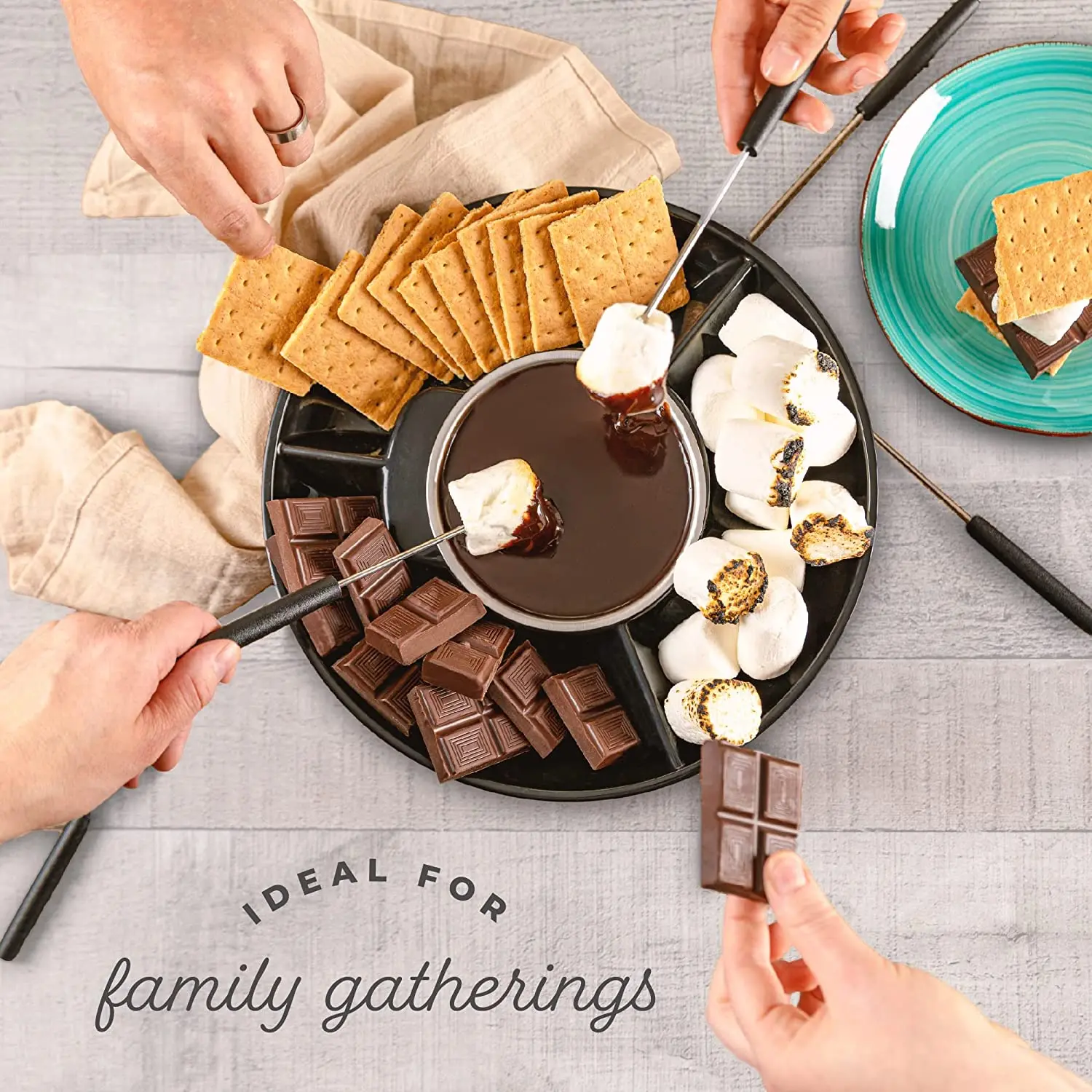 Electric Fondue Pot Set Chocolate And Cheese Fondue Temperature