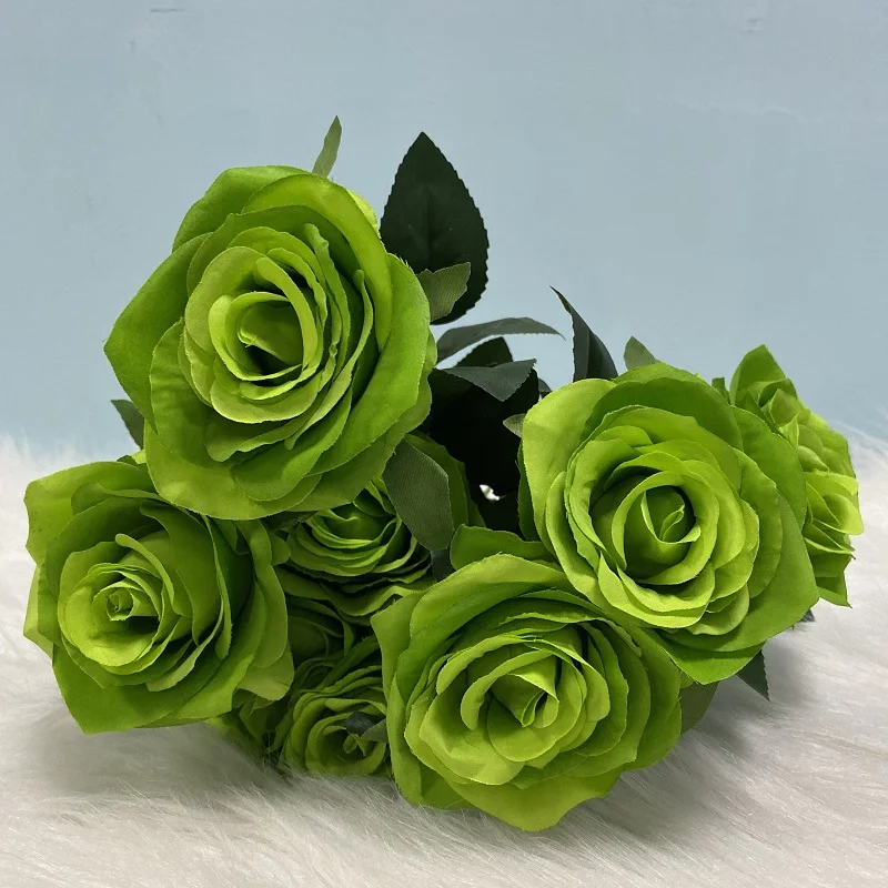 Fc2108 Decorative 10 Heads Silk Rose Flowers Artificial Flowers For