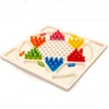 Montessori preschool learning toy competitive game talking educational toys wooden checkers and flying chess toy