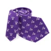 Custom Pattern Royal Purple Ties Tableware Combination Printed Elegant Tie High Quality Mens Silk Necktie Dropship
