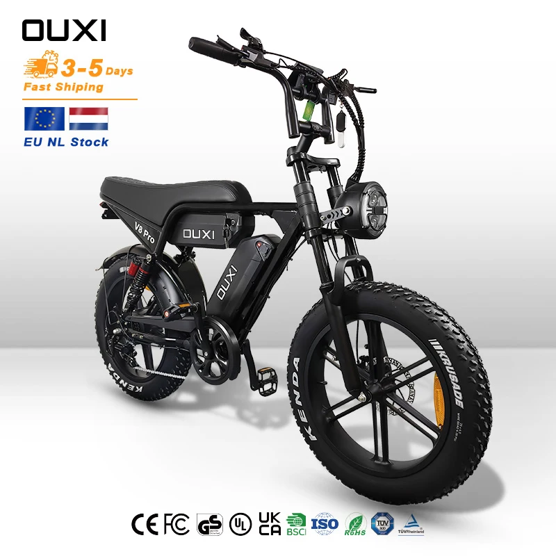 V8 Pro EU Warehouse 48V 30AH 250W Dual Battery City E-Bike - Eco