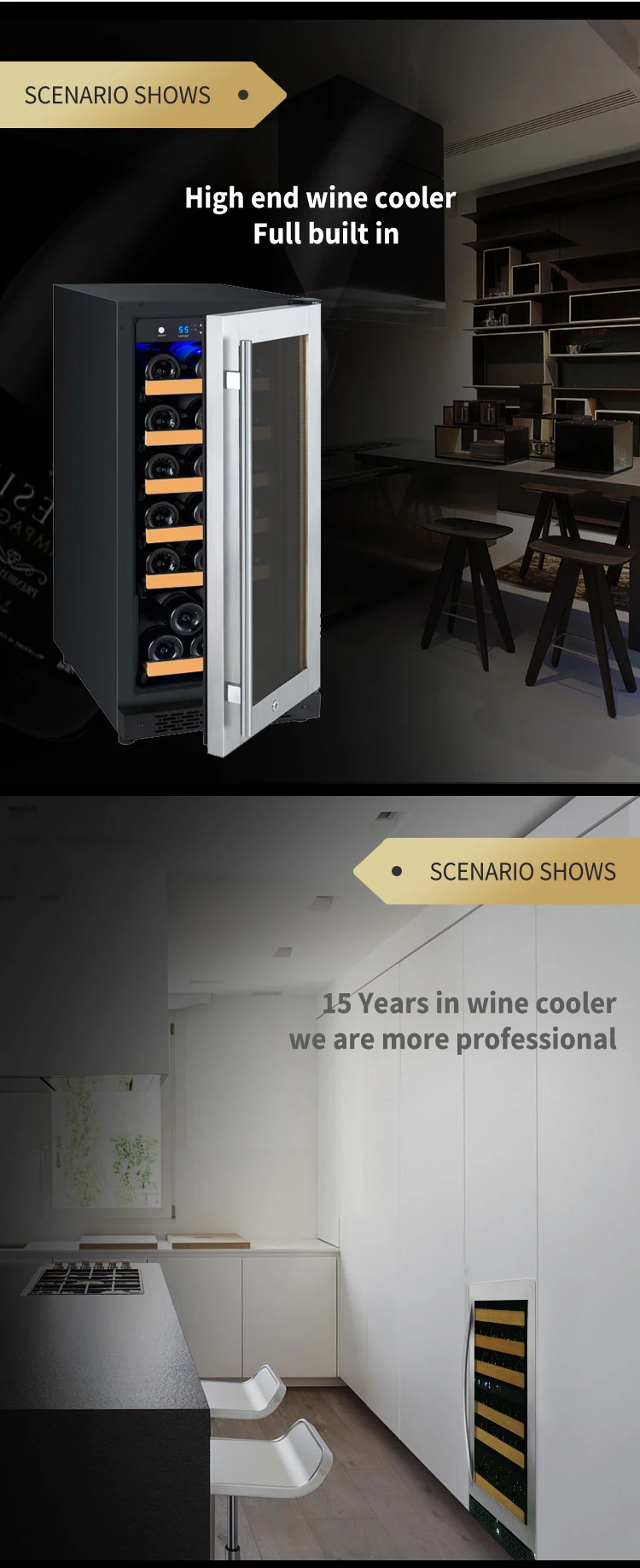 Mini Built In Lg Display Fridge Cellar Wine Cooler Refrigerator Buy