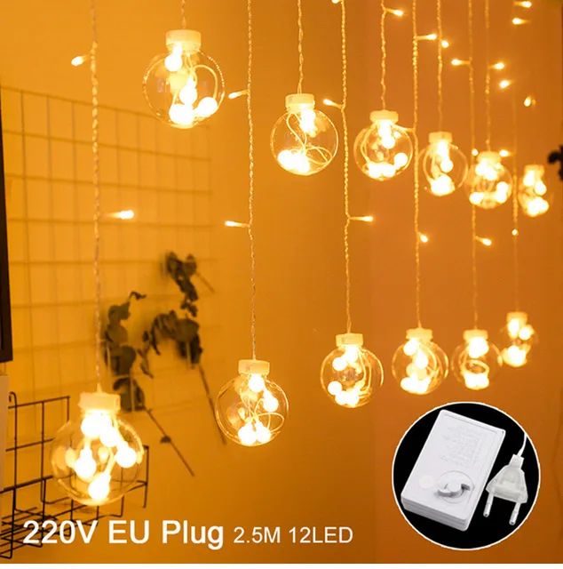 Led String Warm White Christmas Ornaments Twinkle Star Christmas Lights Outdoor Star Garland Led