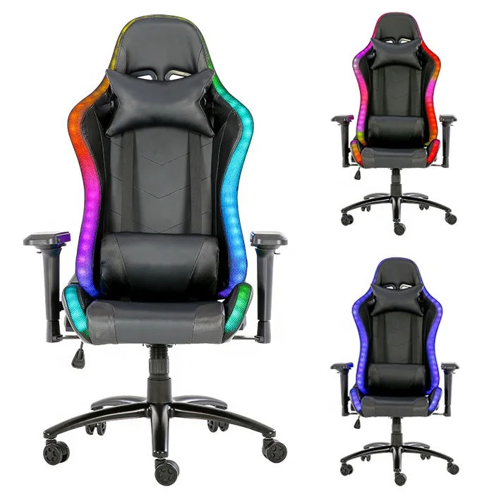 New Design OEM inoxidable Gamer Lighted Gaming Chair Rgb with Led Light